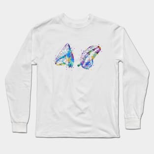 Adrenal Gland Watercolor Anatomy Drawing Long Sleeve T-Shirt